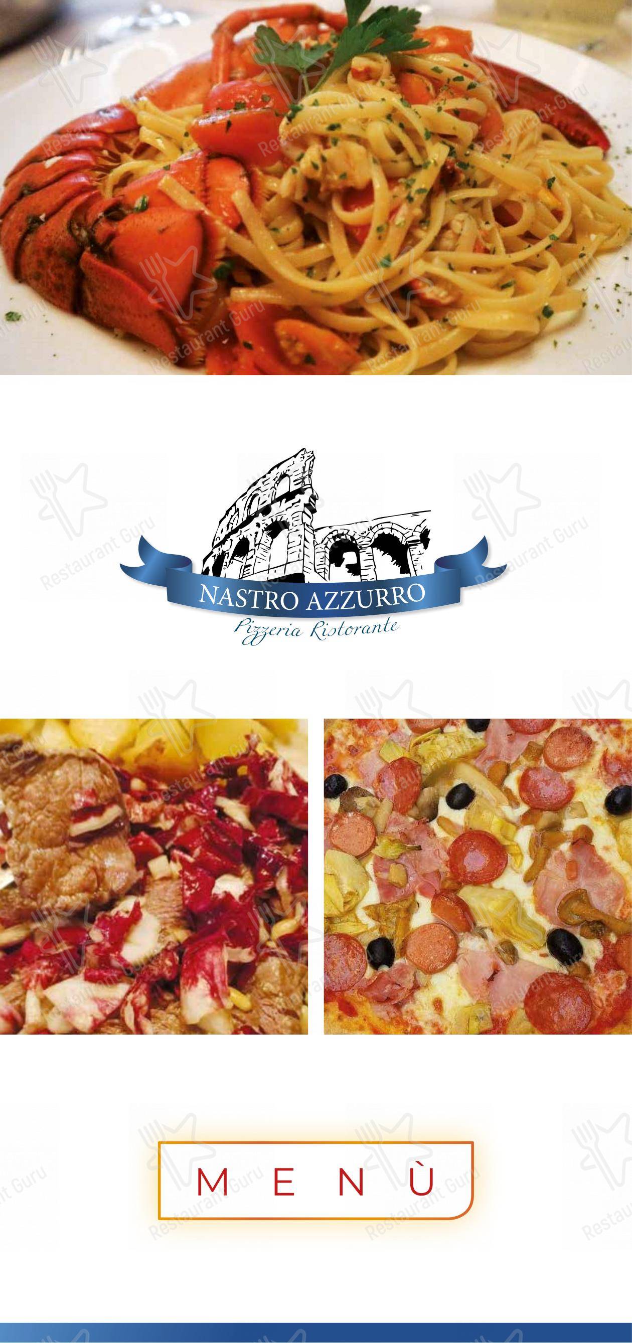 Menu di Ristorante Nastro Azzurro - Menu