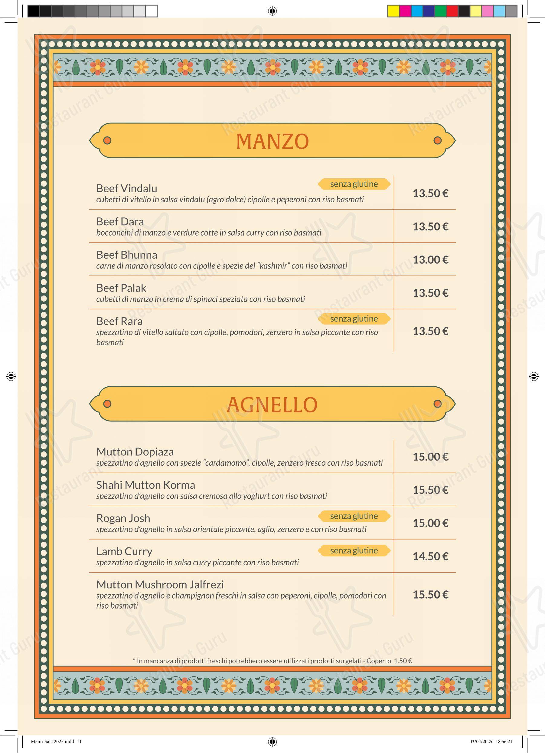 菜单 per Ristorante Pizzeria al Convento ristorante