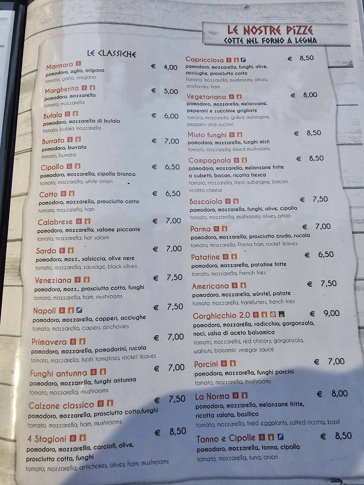 Menu di Ristorante Pizzeria Aragon 
