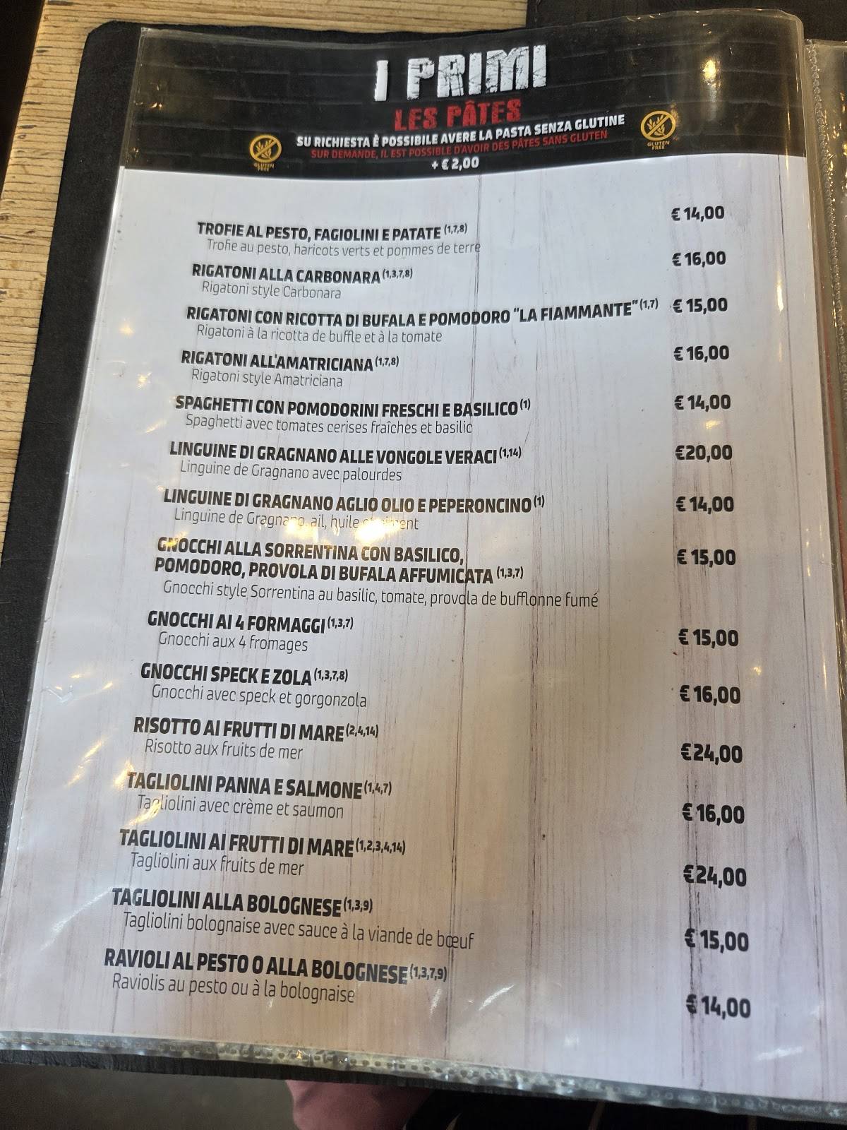 Menu di Ristorante Pizzeria Ciro's 