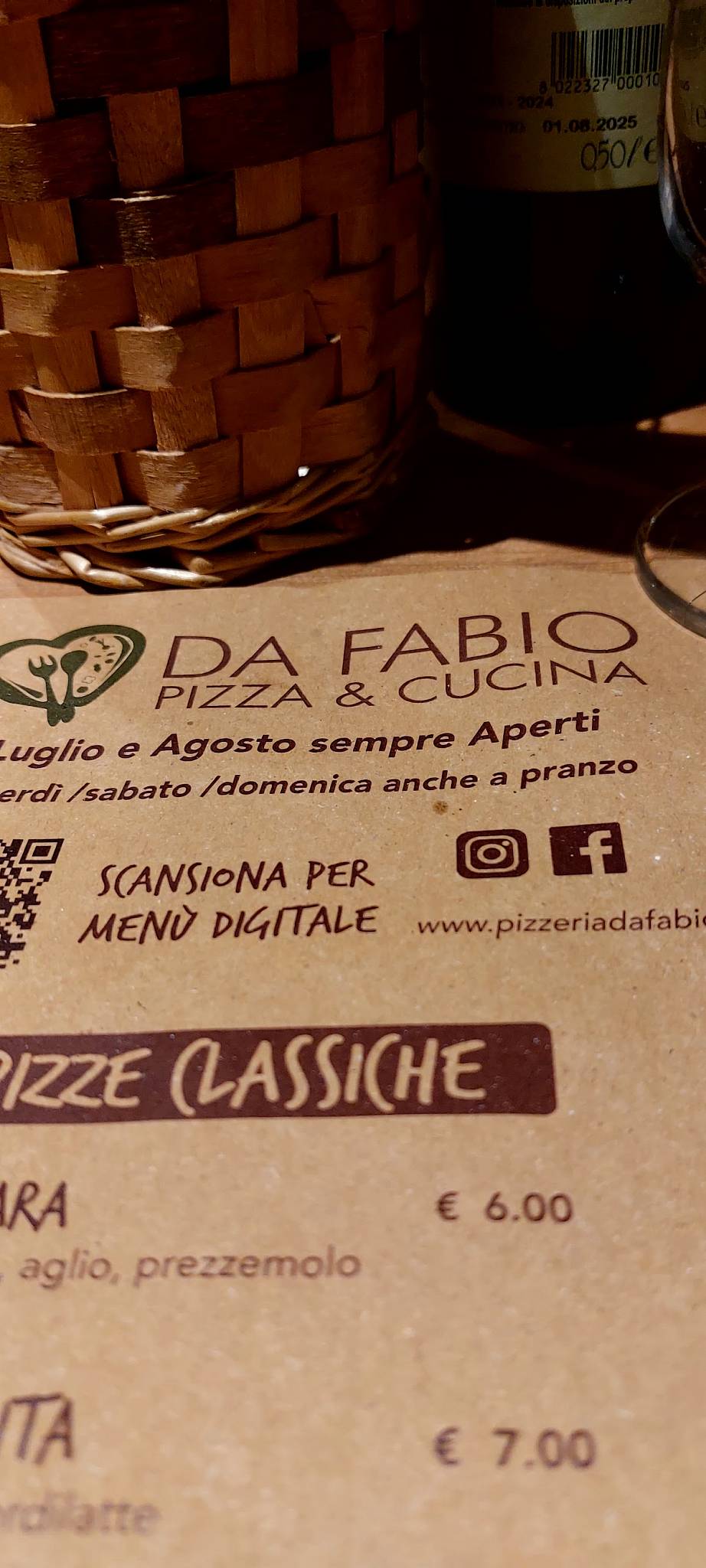 Menu di Ristorante Pizzeria Da Fabio 