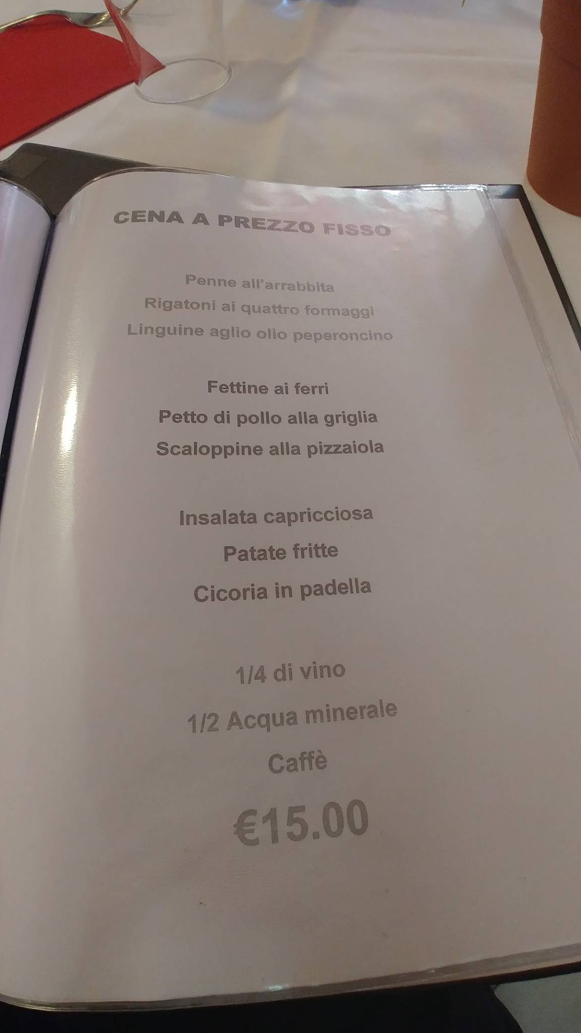 Menu di Ristorante Pizzeria La Pannocchia 