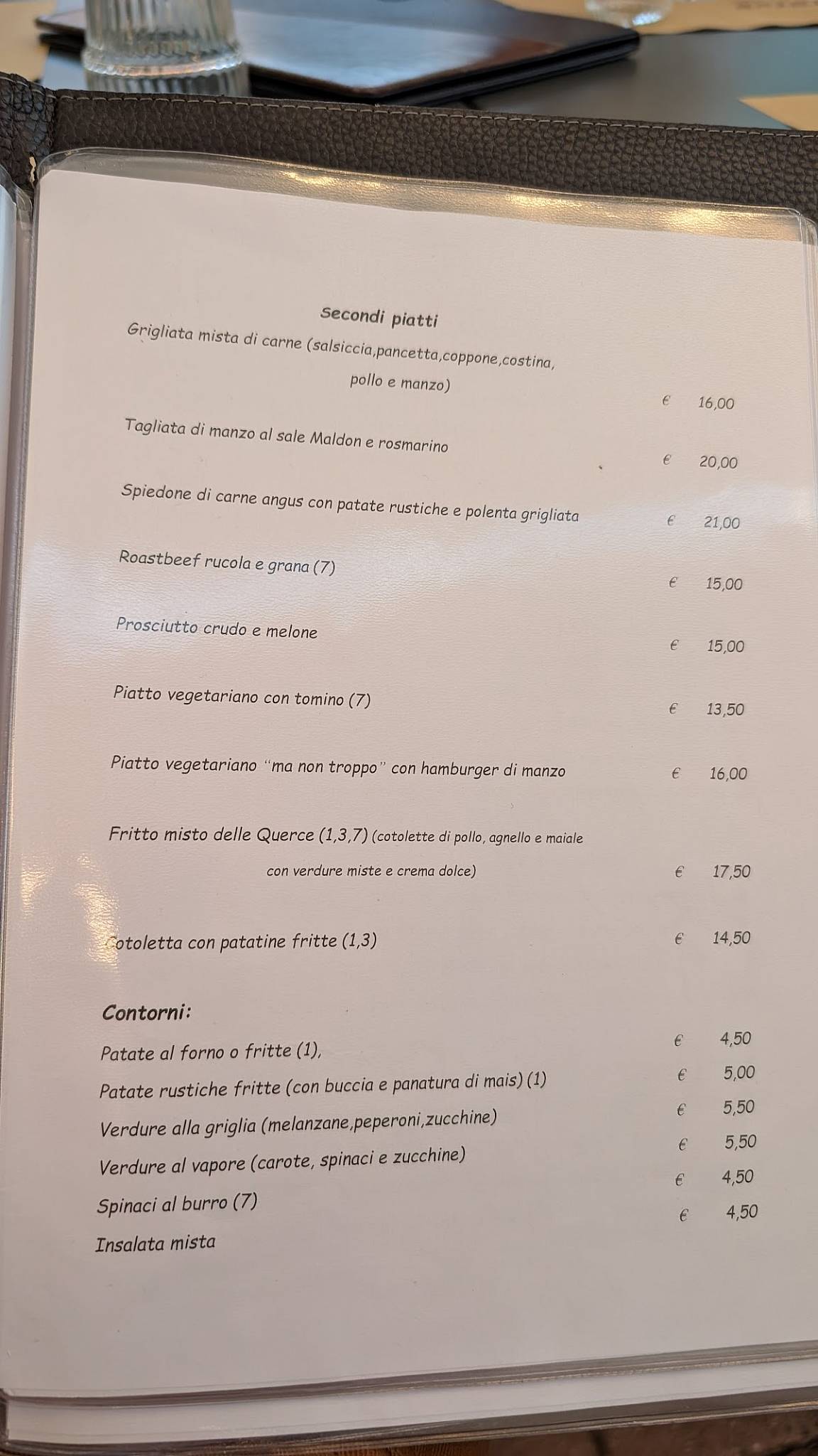 Menu di Ristorante Pizzeria Le Querce 