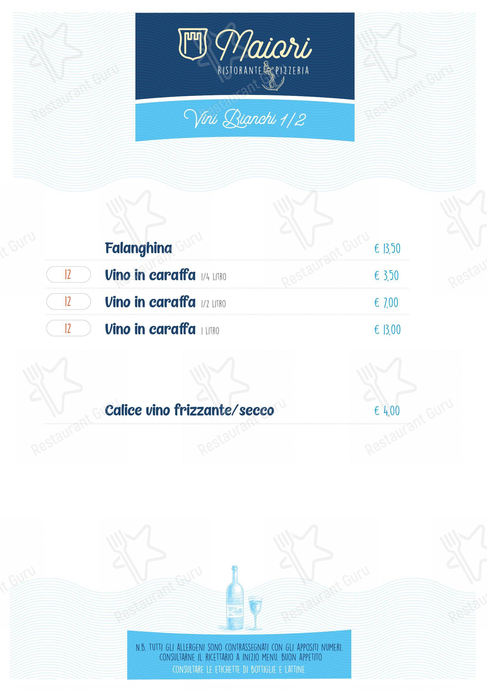 Ristorante Pizzeria Maiori in Saronno - Menu