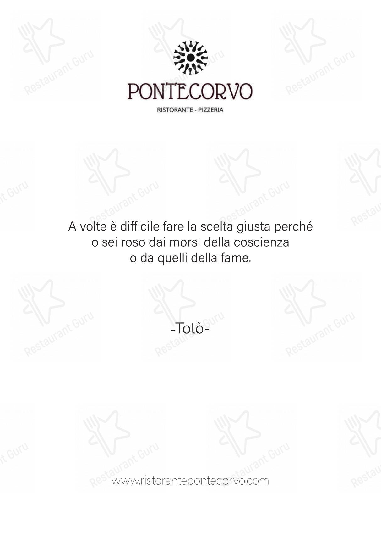 Ristorante Pizzeria Pontecorvo in Padova - Menu