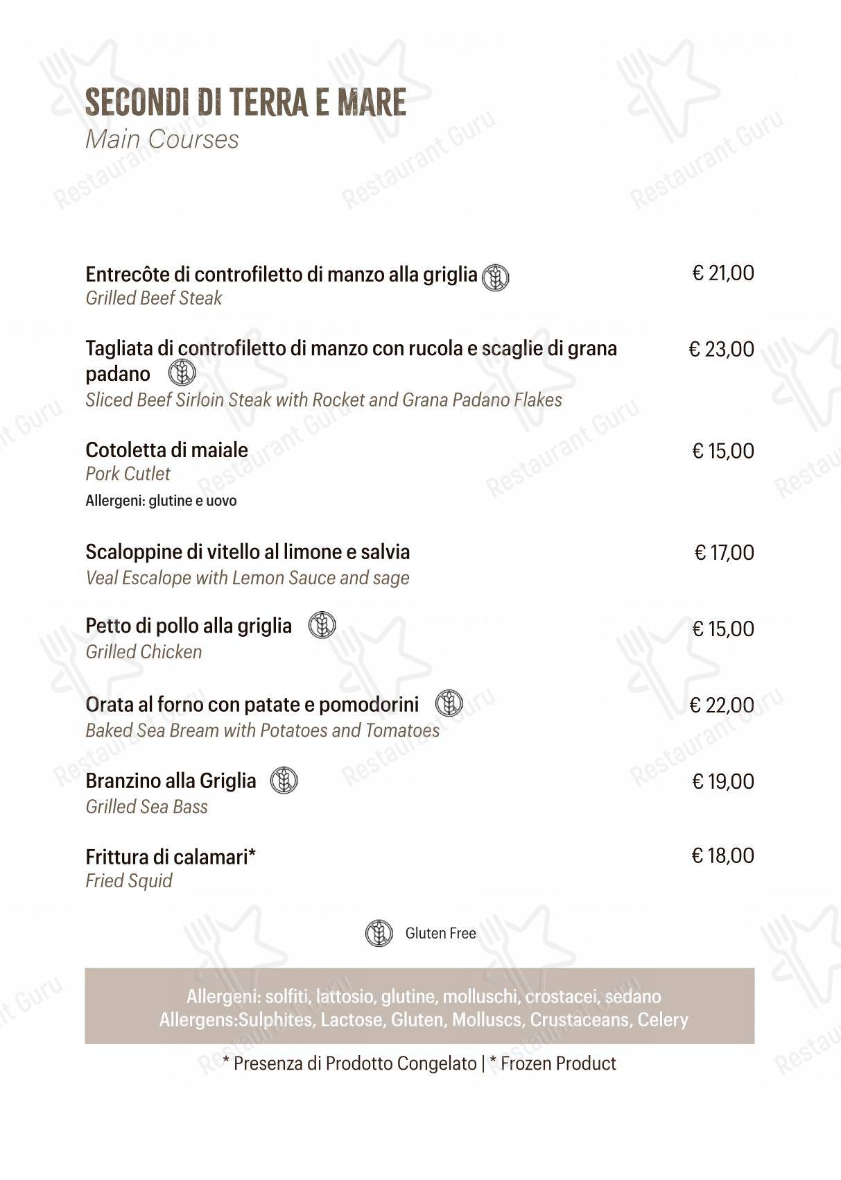Menu per Ristorante Pizzeria Pontecorvo in Padova