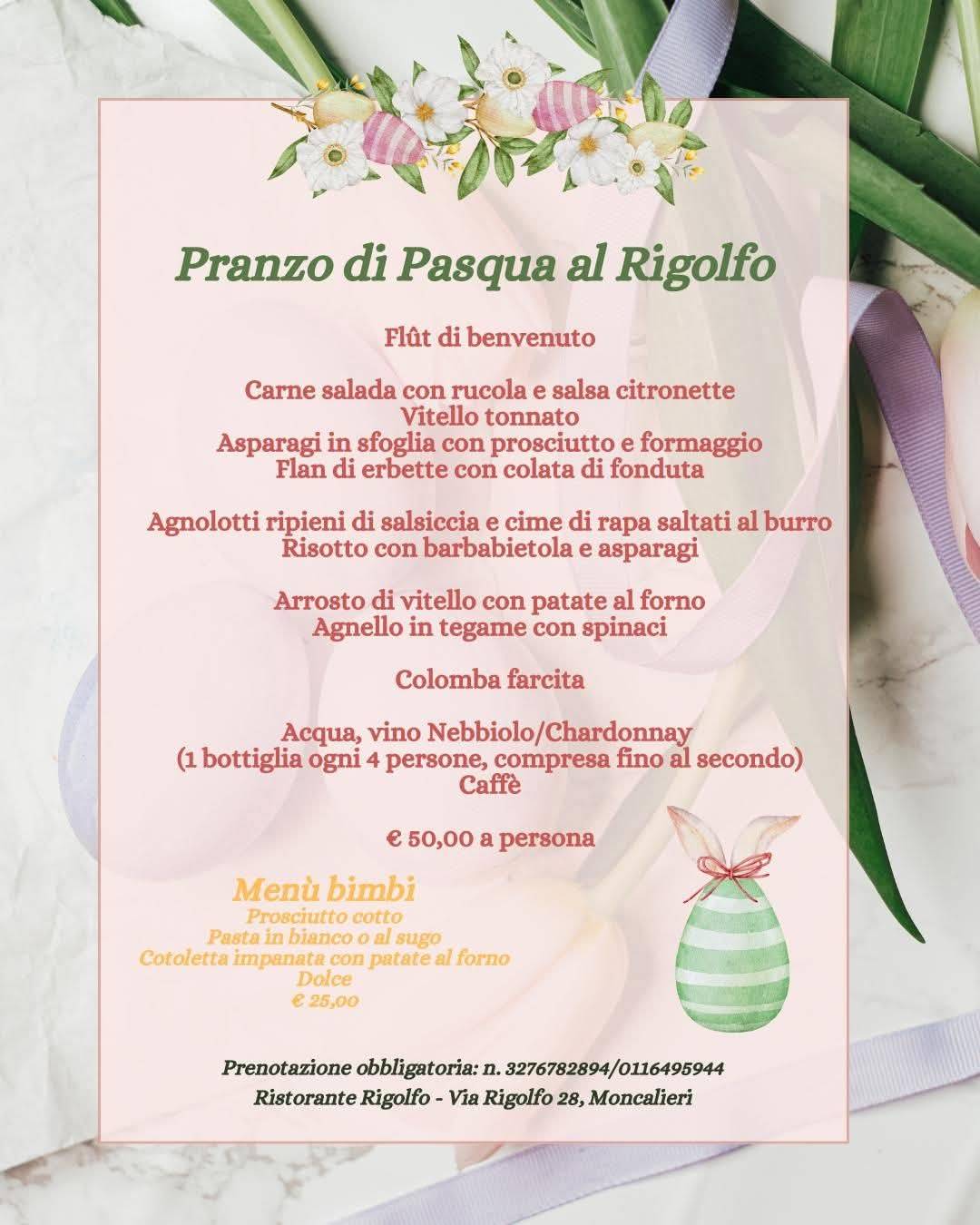 Menu di Ristorante Pizzeria Rigolfo 