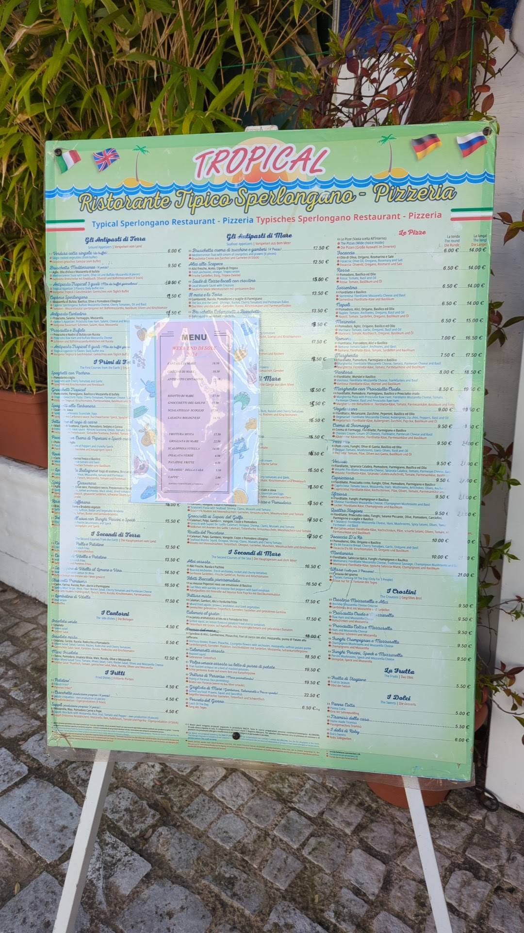 Menu di Ristorante Pizzeria Tropical 