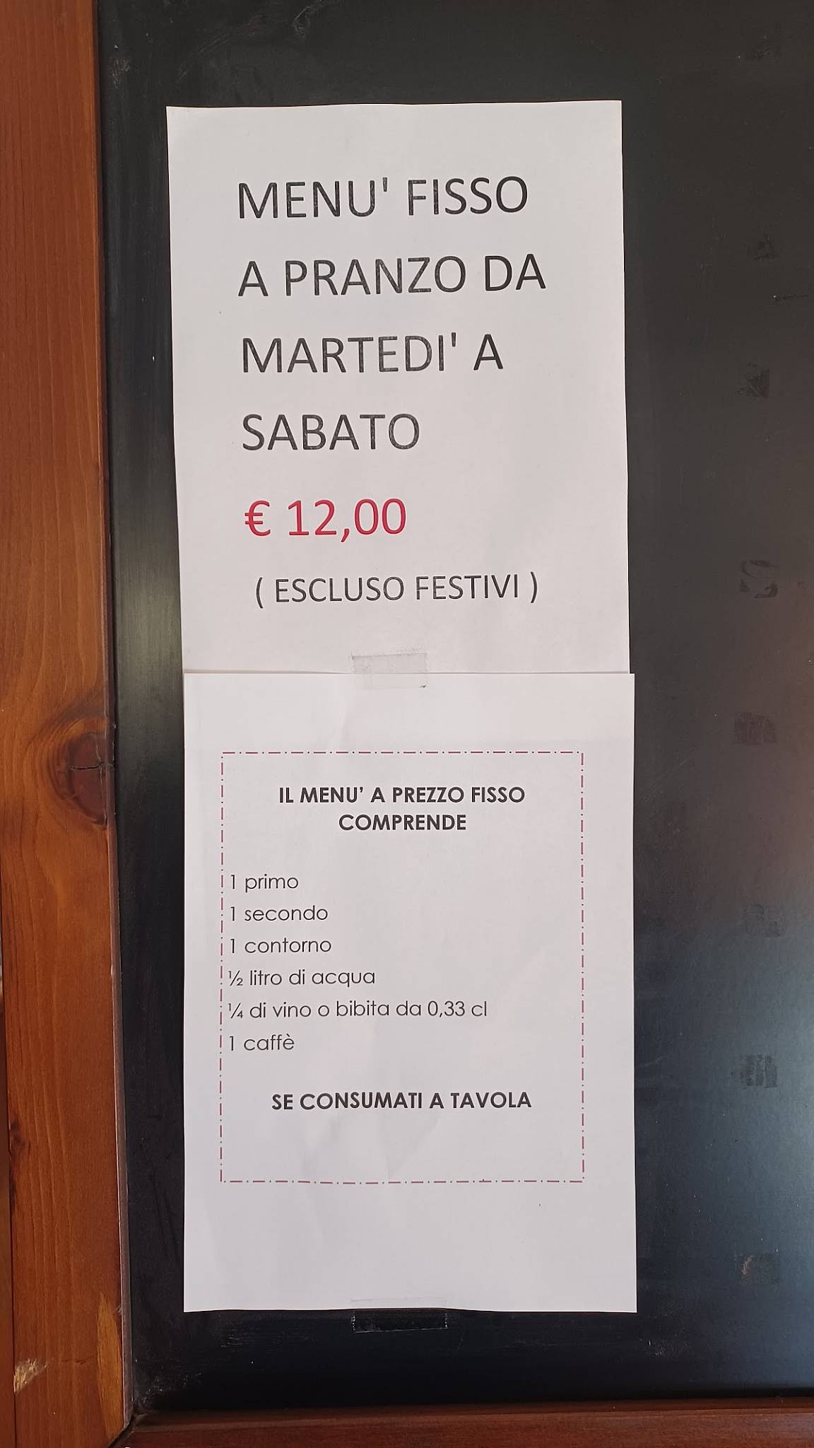 Menu di Ristorante Pizzeria Vecchio Ponte 