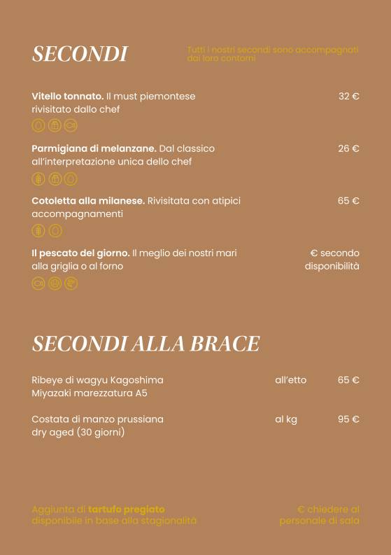 Menu di Ristorante Procaccini Milano 