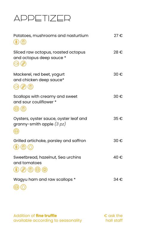 Menu di Ristorante Procaccini Milano 