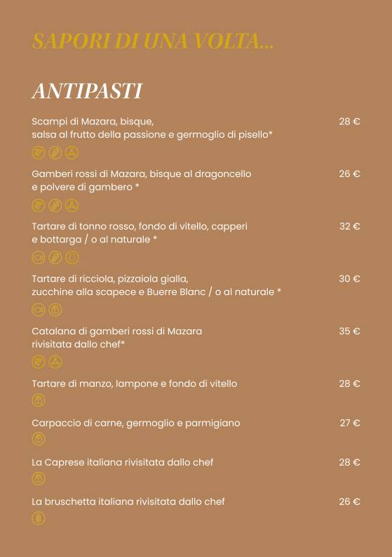 Menu di Ristorante Procaccini Milano 