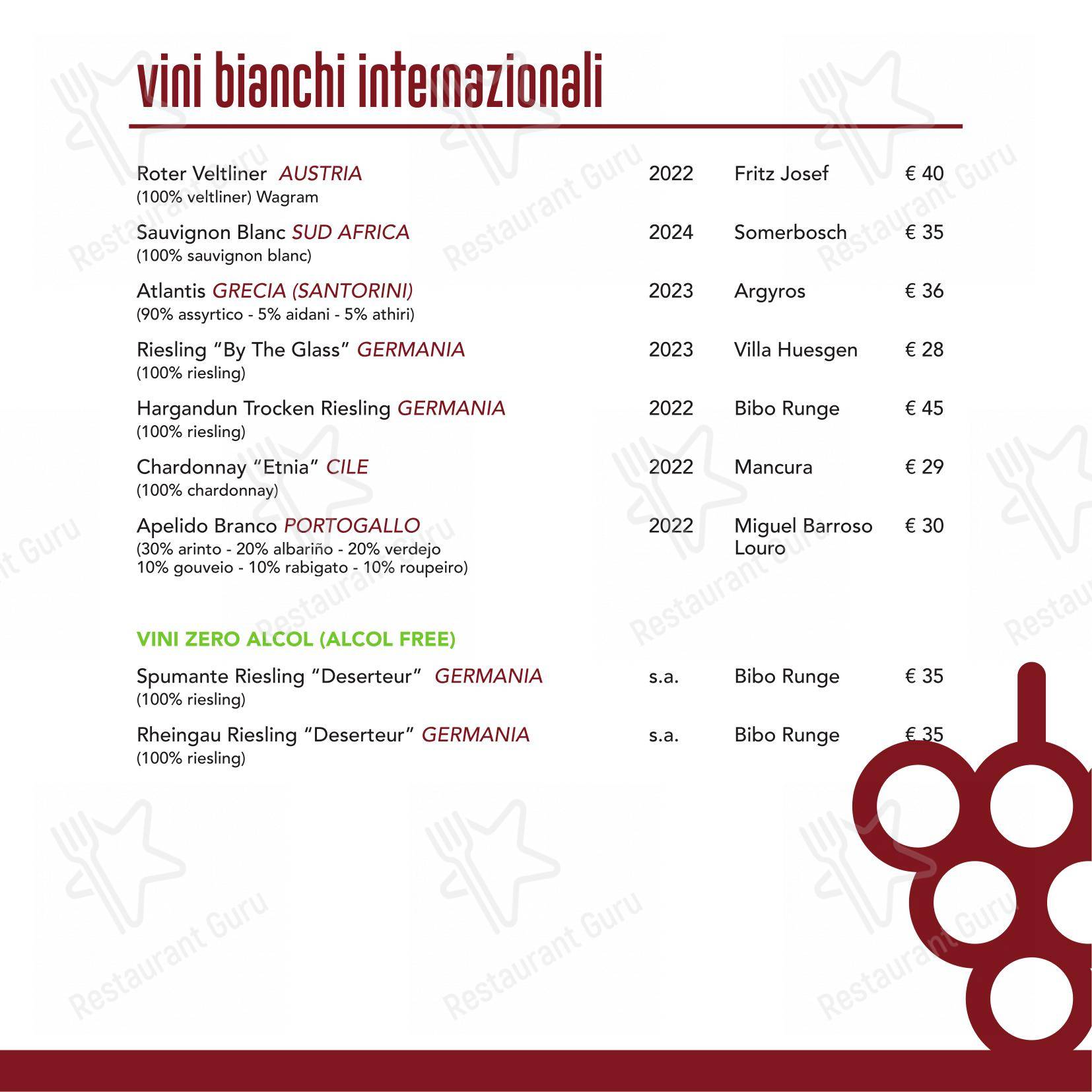 Menu per Ristorante Sambuga in Fano