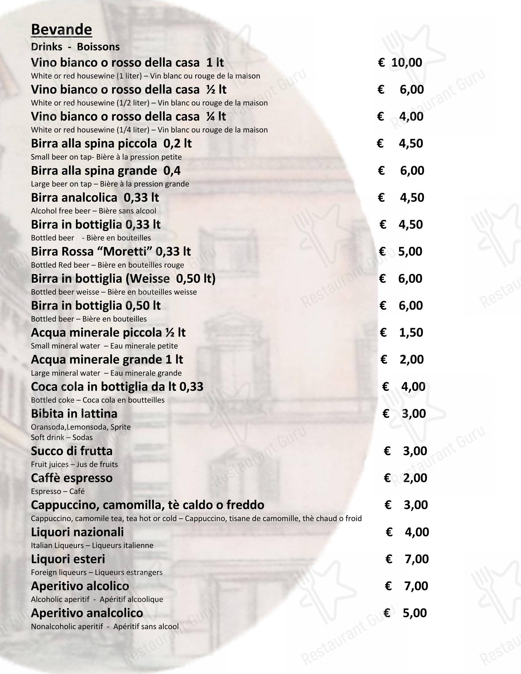 Menu di Ristorante Sant'Anna - Menu
