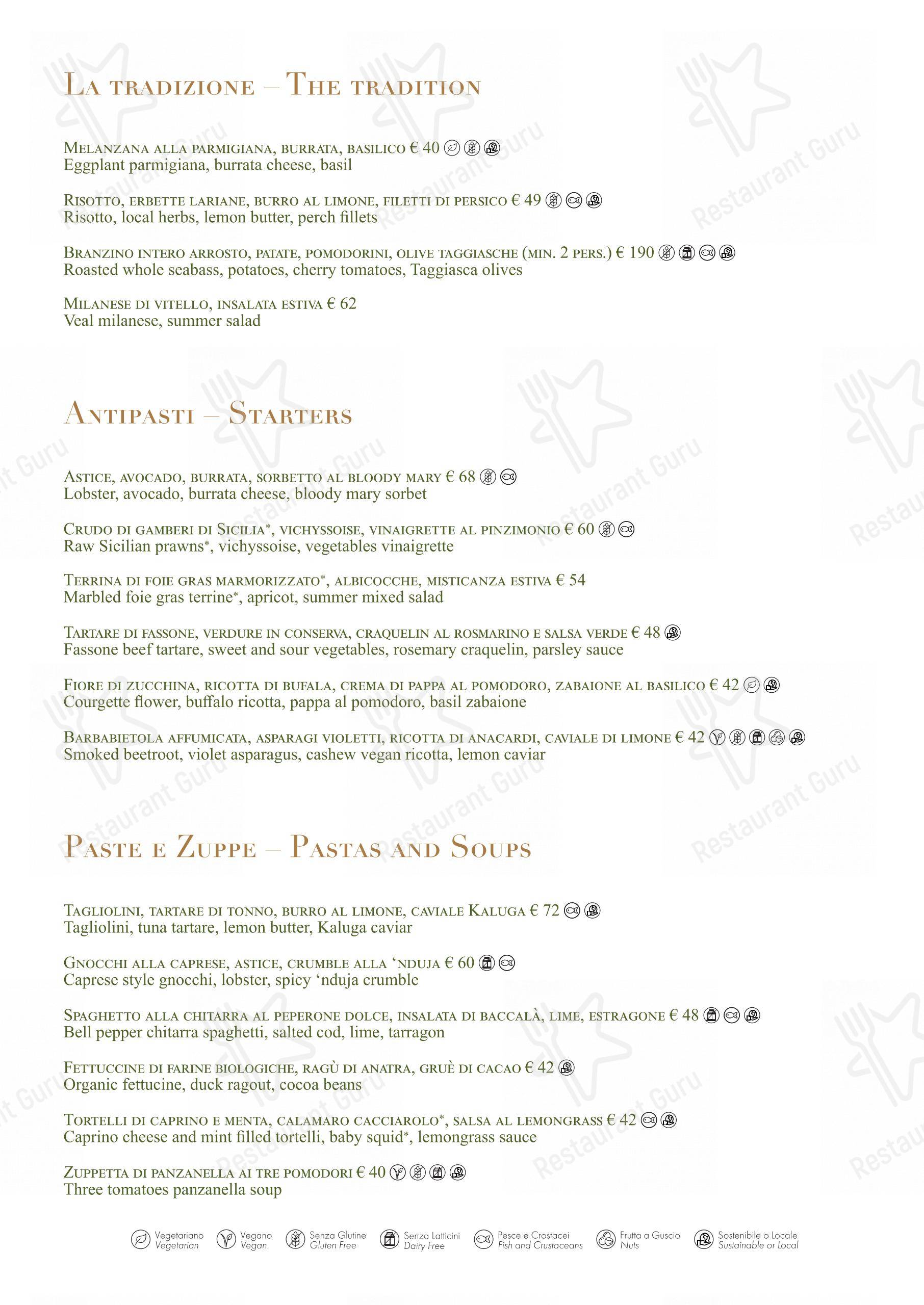 Menu di Ristorante Veranda - Menu