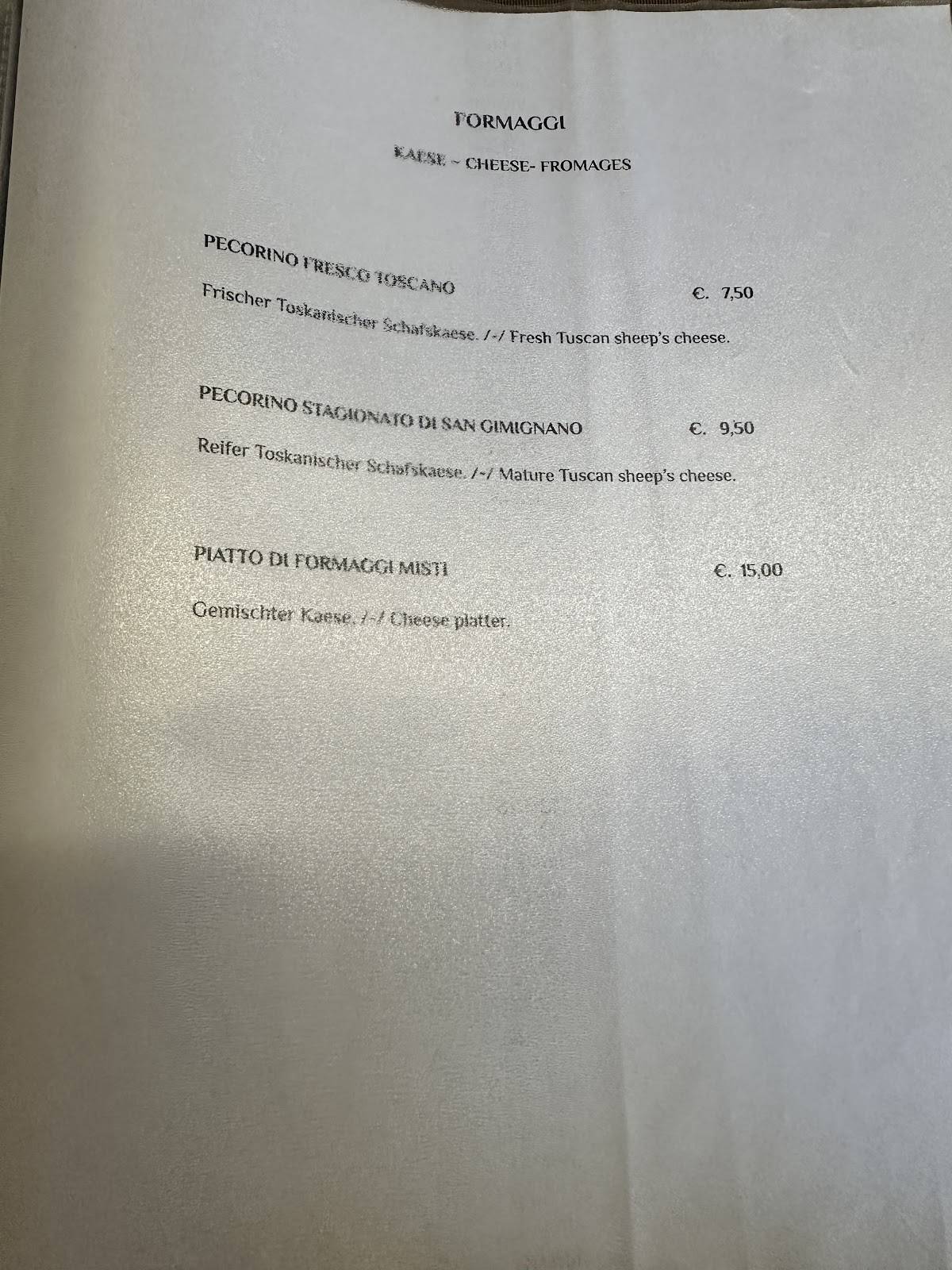 Menu di Ristorante da Pode 