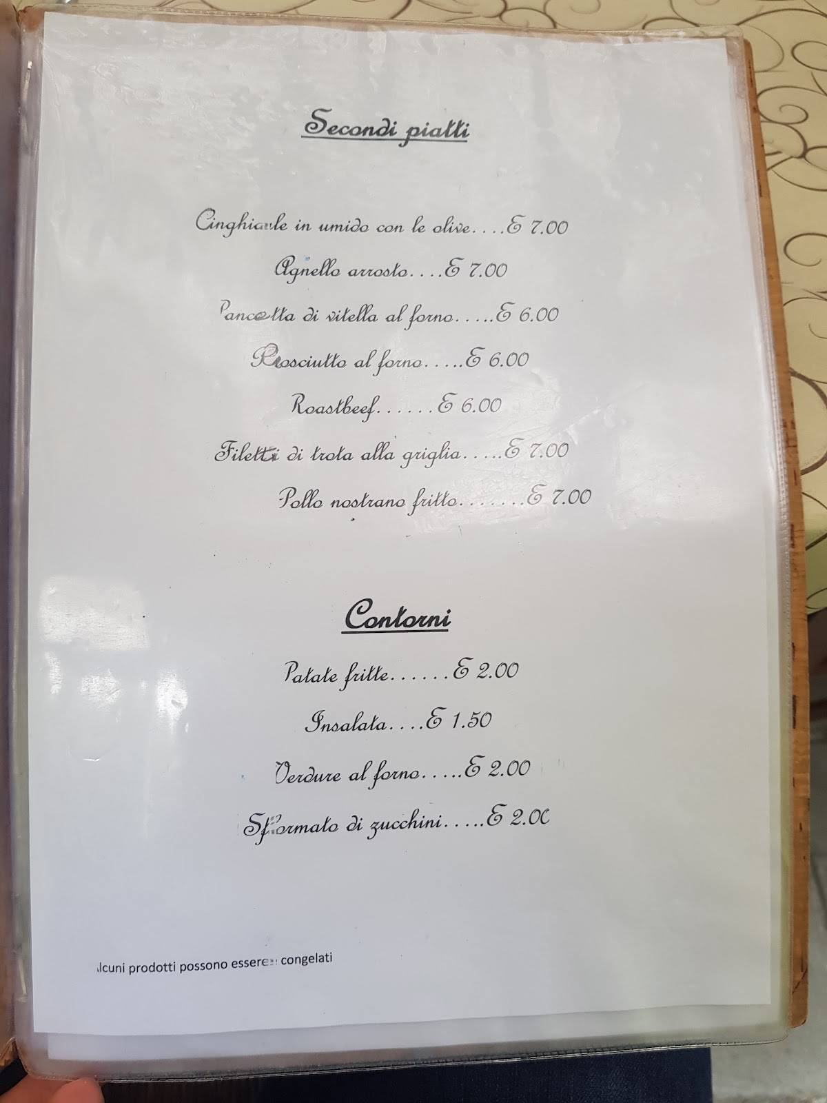 Menu di Ristorante il Mulino Vecchio 