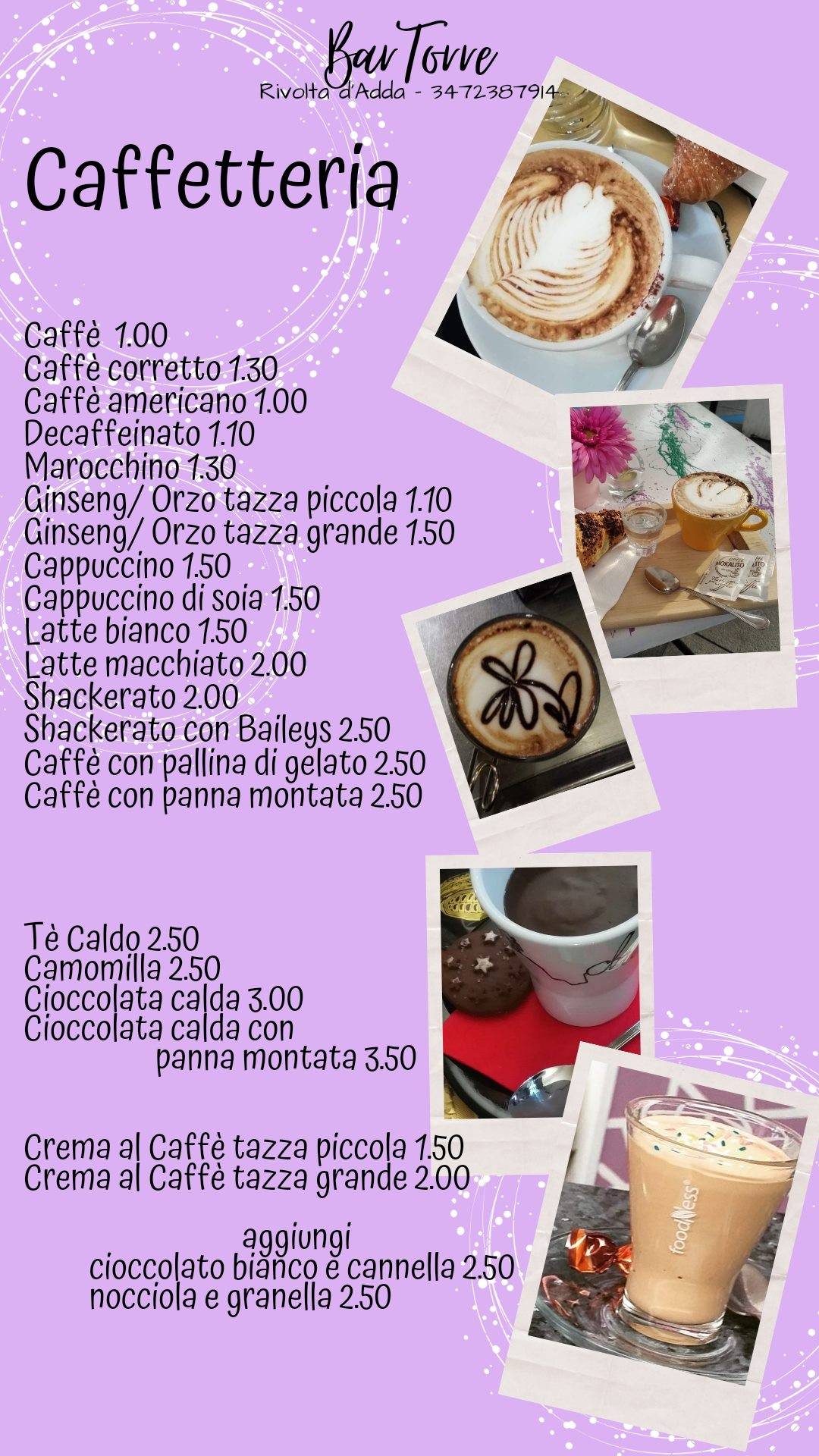 Menu di Bar la Torre 