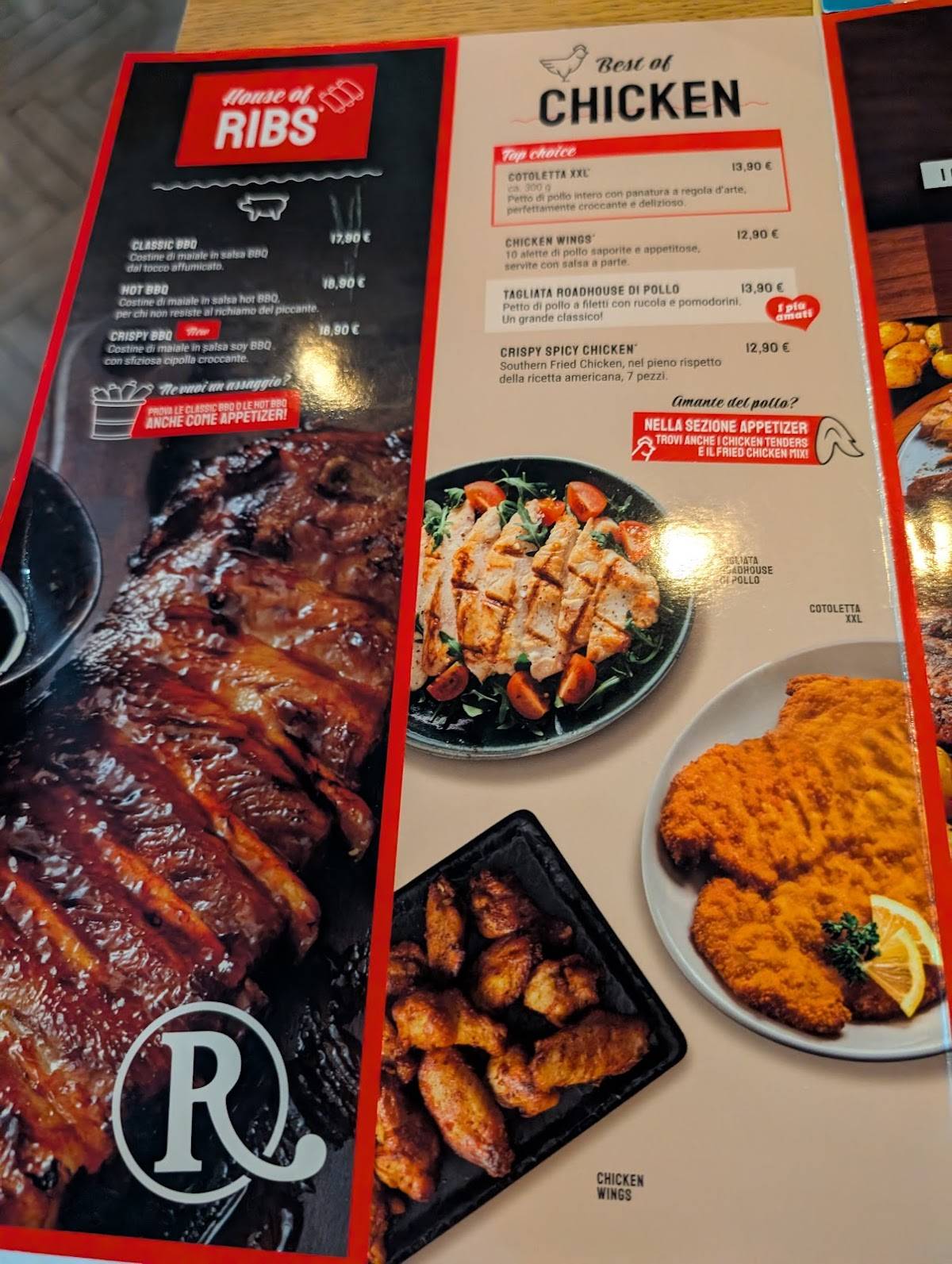 Menu di Roadhouse Restaurant Aosta 