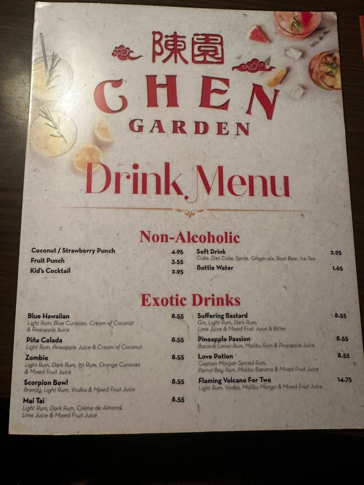 Menu At Chen Garden Restaurant Rochester Monroe Ave