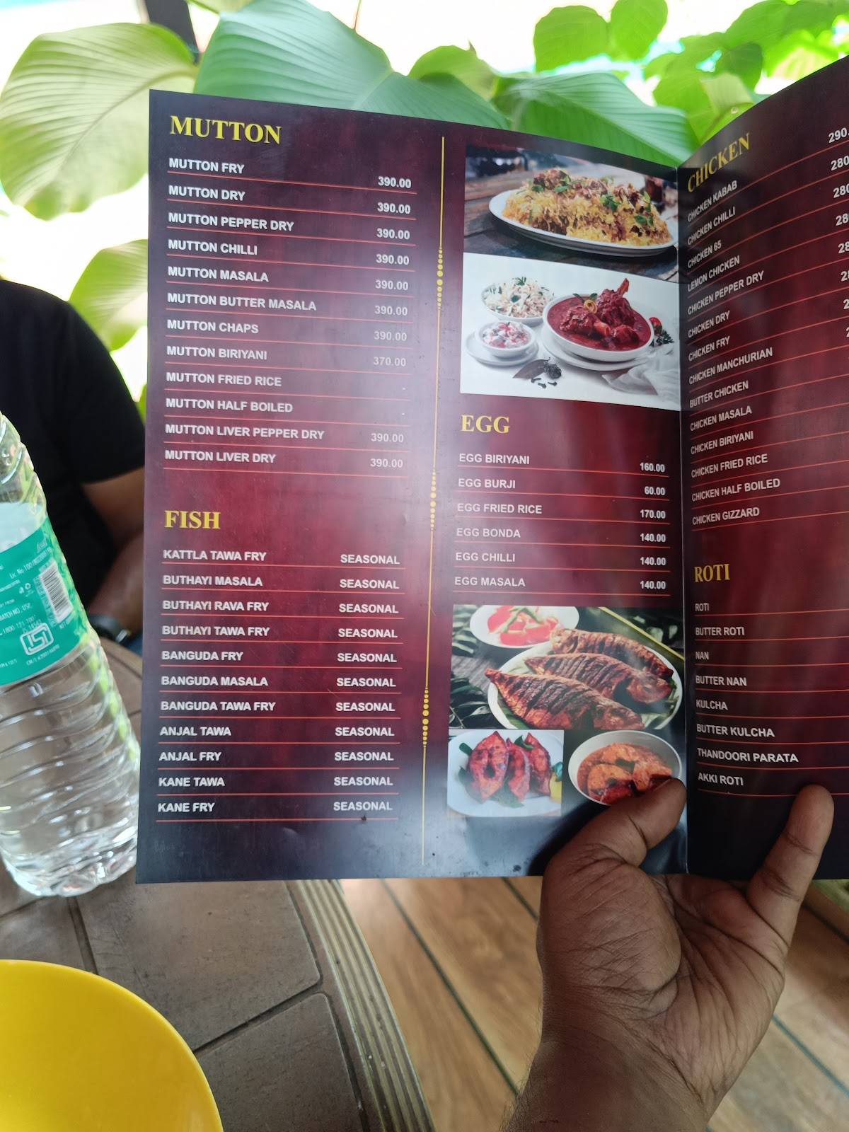 Grand Rock Garden Restaurant menu