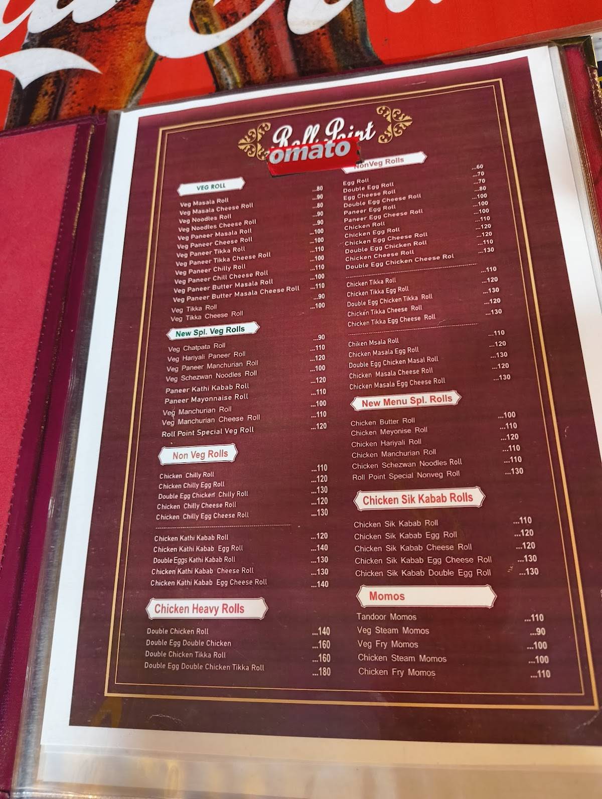 Roll Point menu