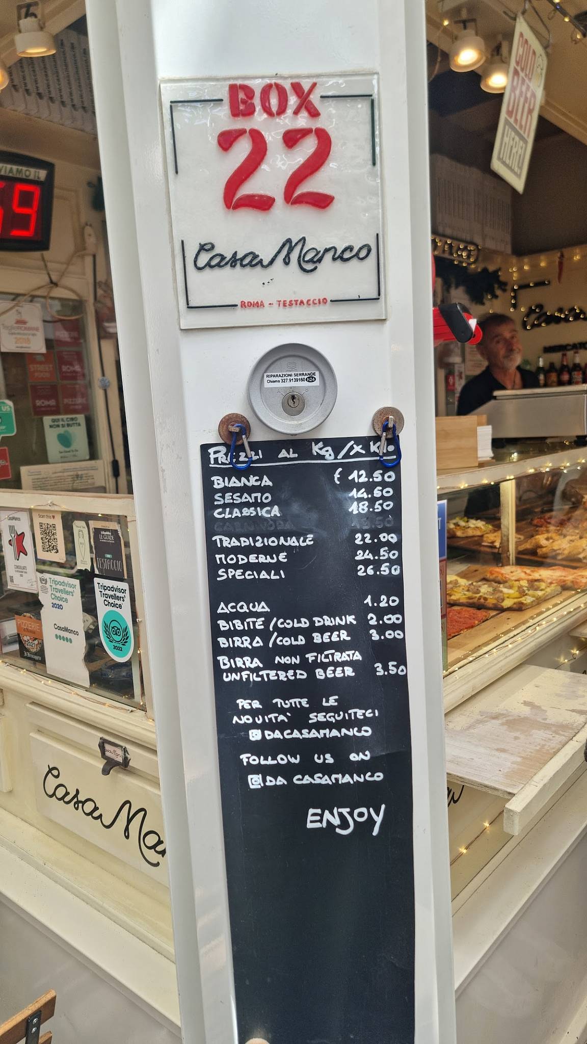 Menu de Casa Manco