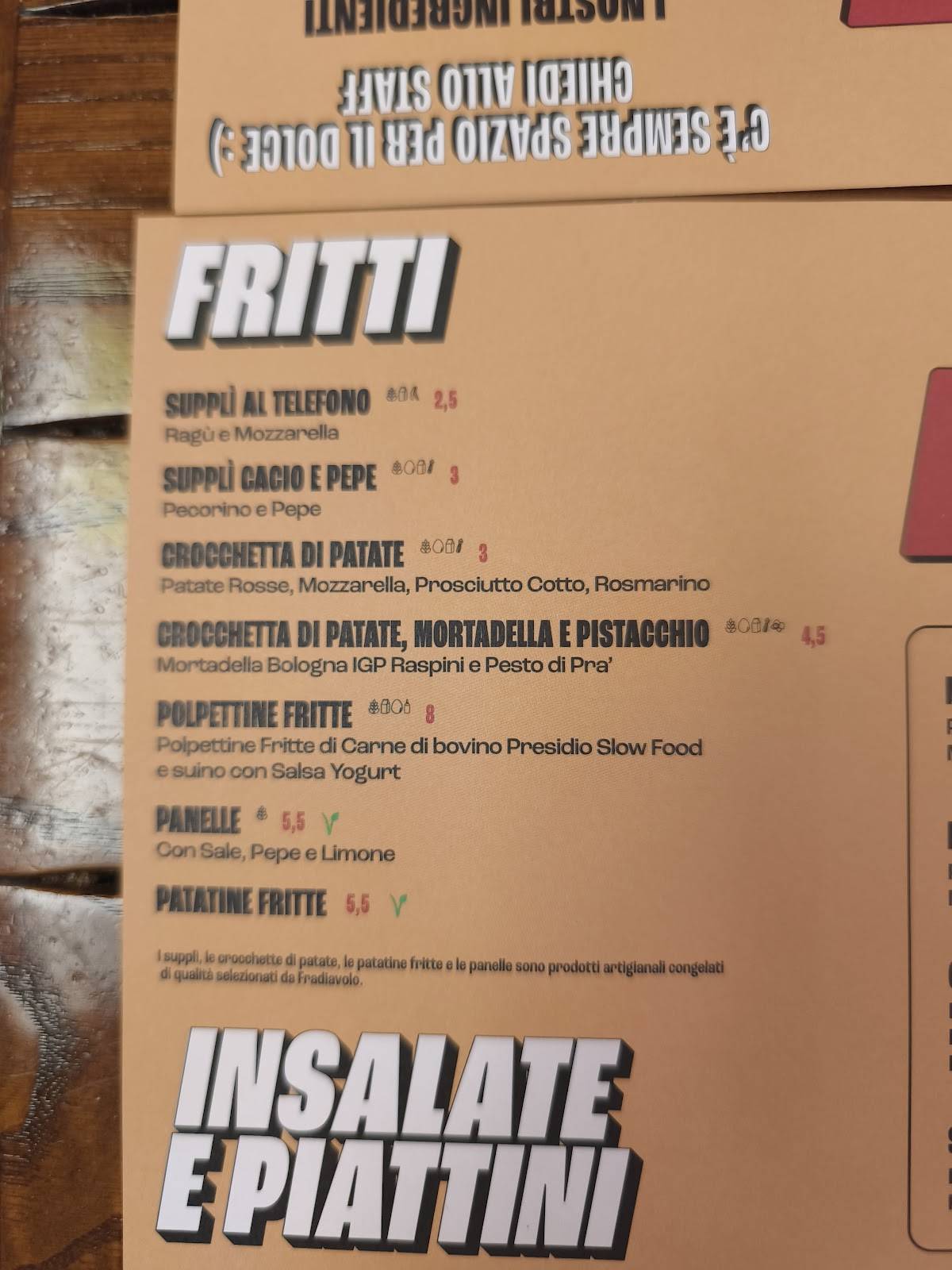 Menu di Pizzeria Frà Diavolo 