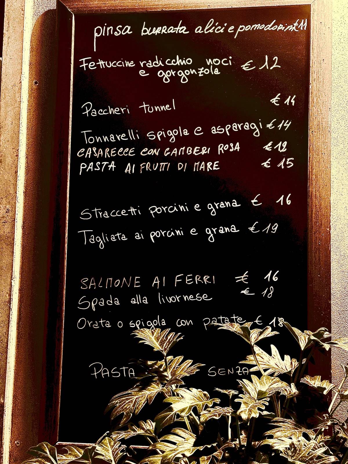 Menu di Il Tunnel 