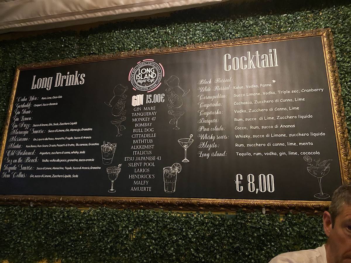 Menu di Long Island Night Cafè 