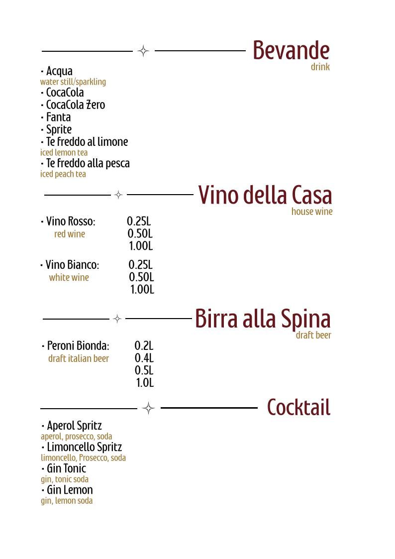 Menu di Osteria da Luciano 