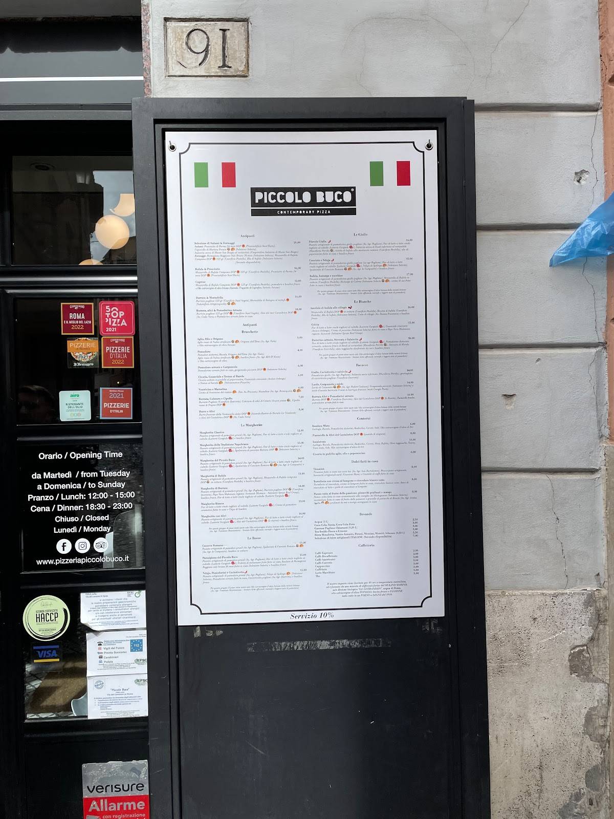 Menu da Piccolo Buco (NO PRENOTAZIONINO RESERVATIONS) ristorante, Roma