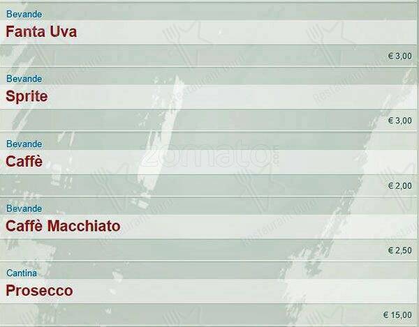 Menu di SambaMaki  Parioli 