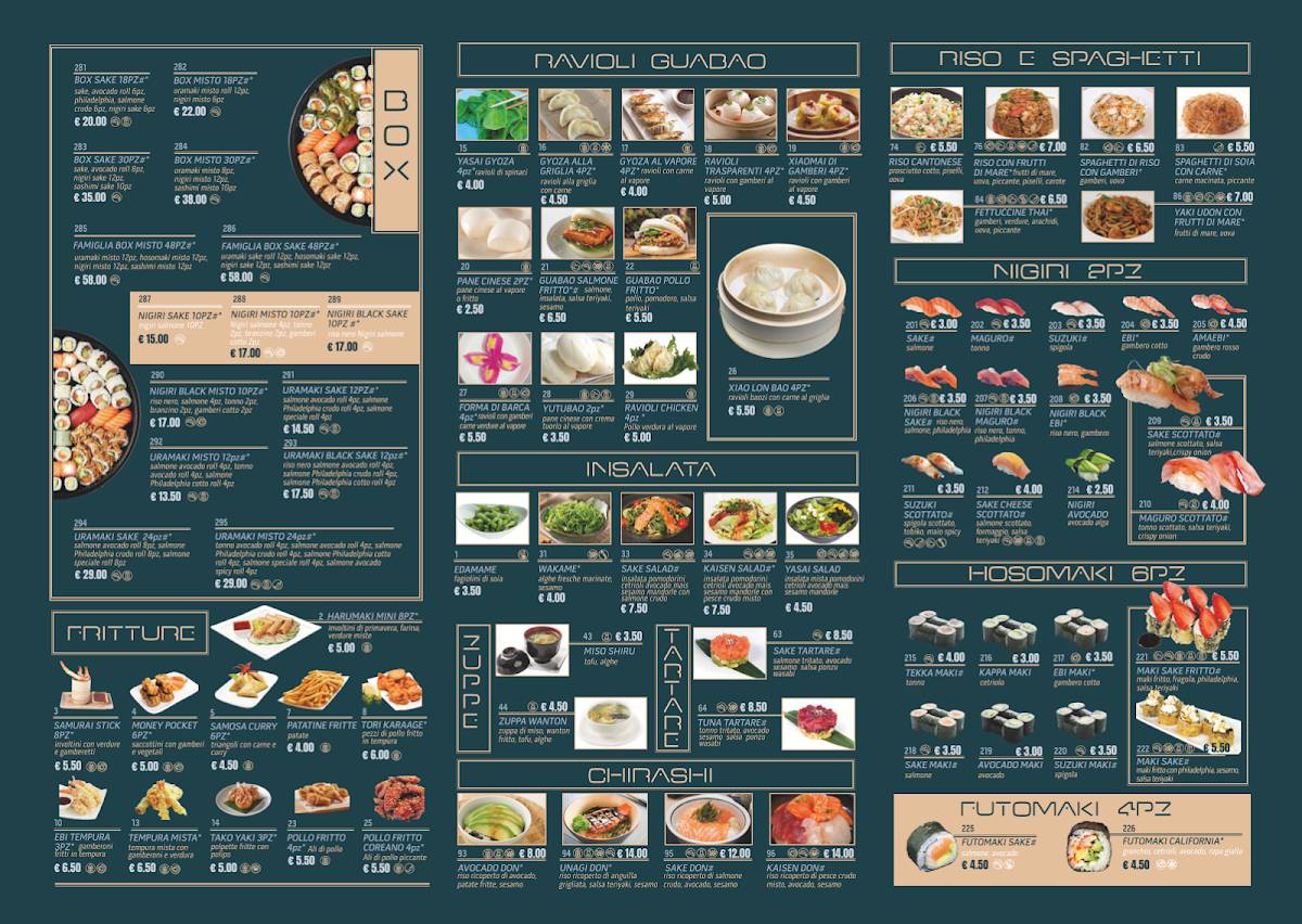 Menu di Sushi Tribu 