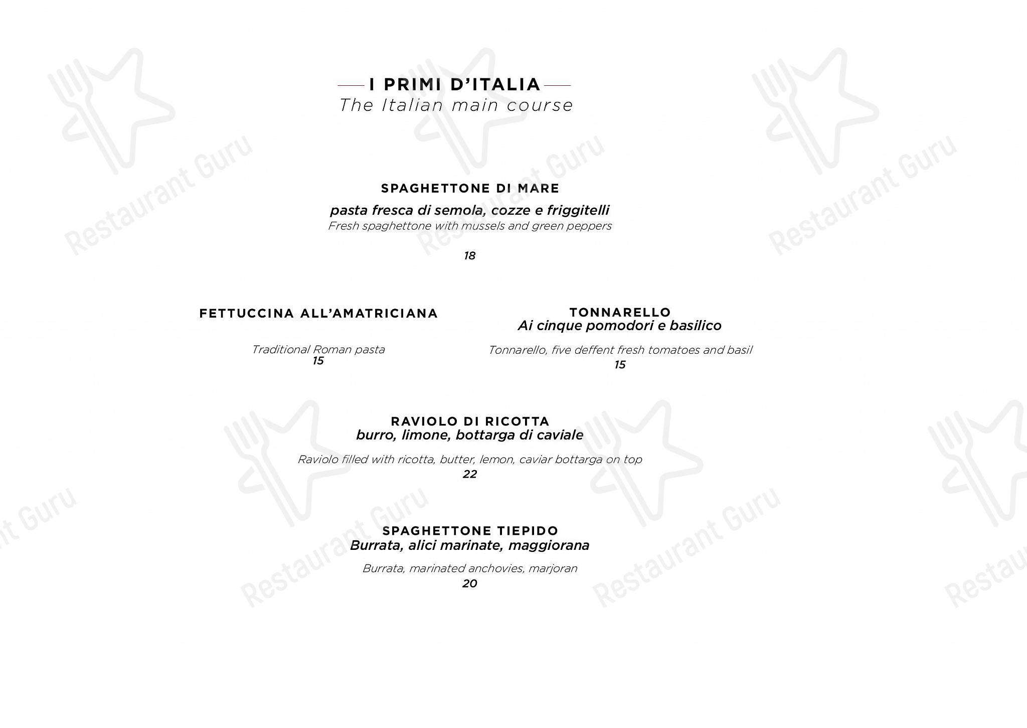 Wine Menu pour AcquaRoof Terrazza Molinari, Bistrot di mare restaurant