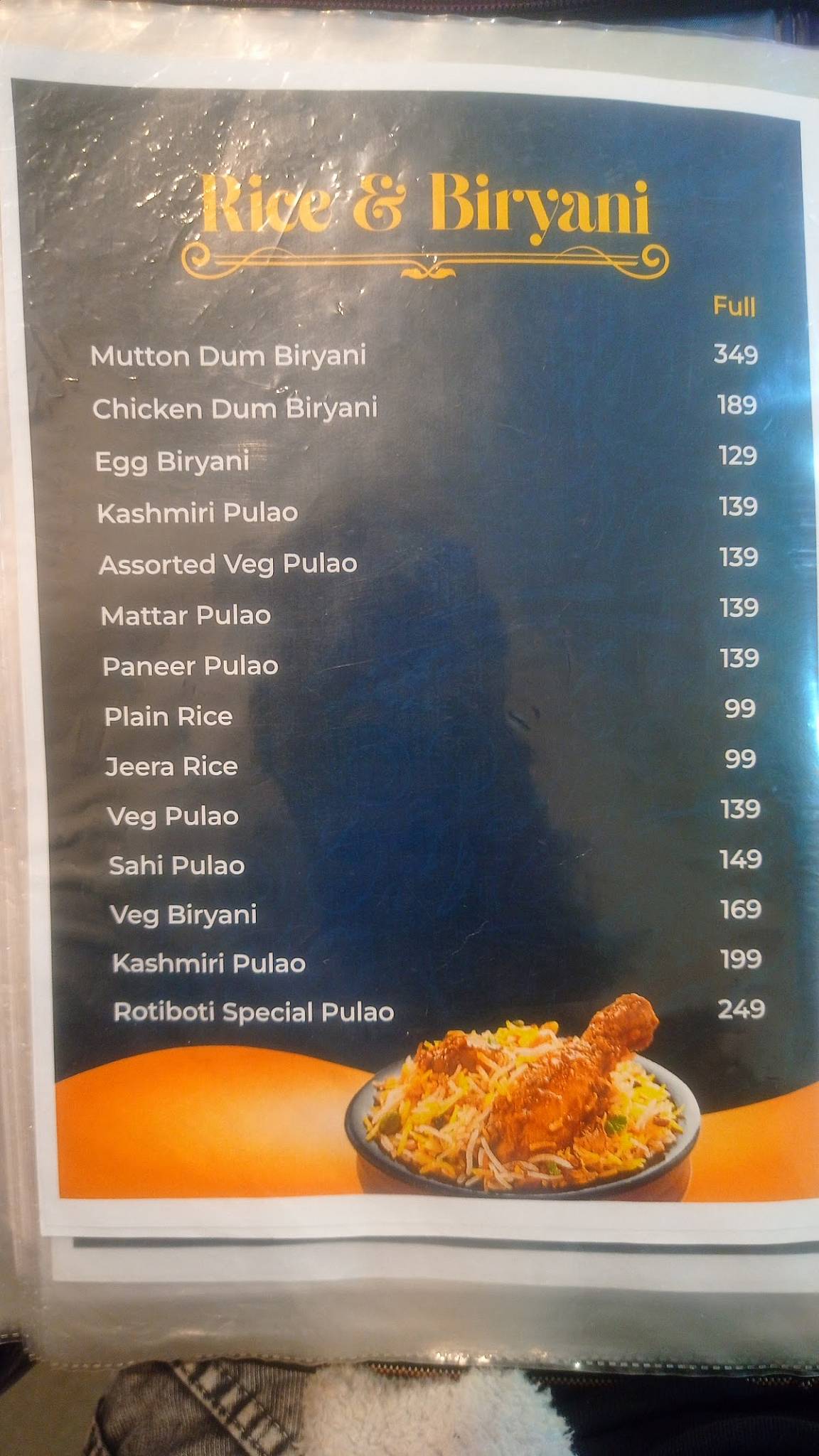 Roti Boti menu