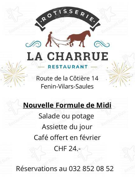 菜单 per Rôtisserie-Restaurant La Charrue ristorante