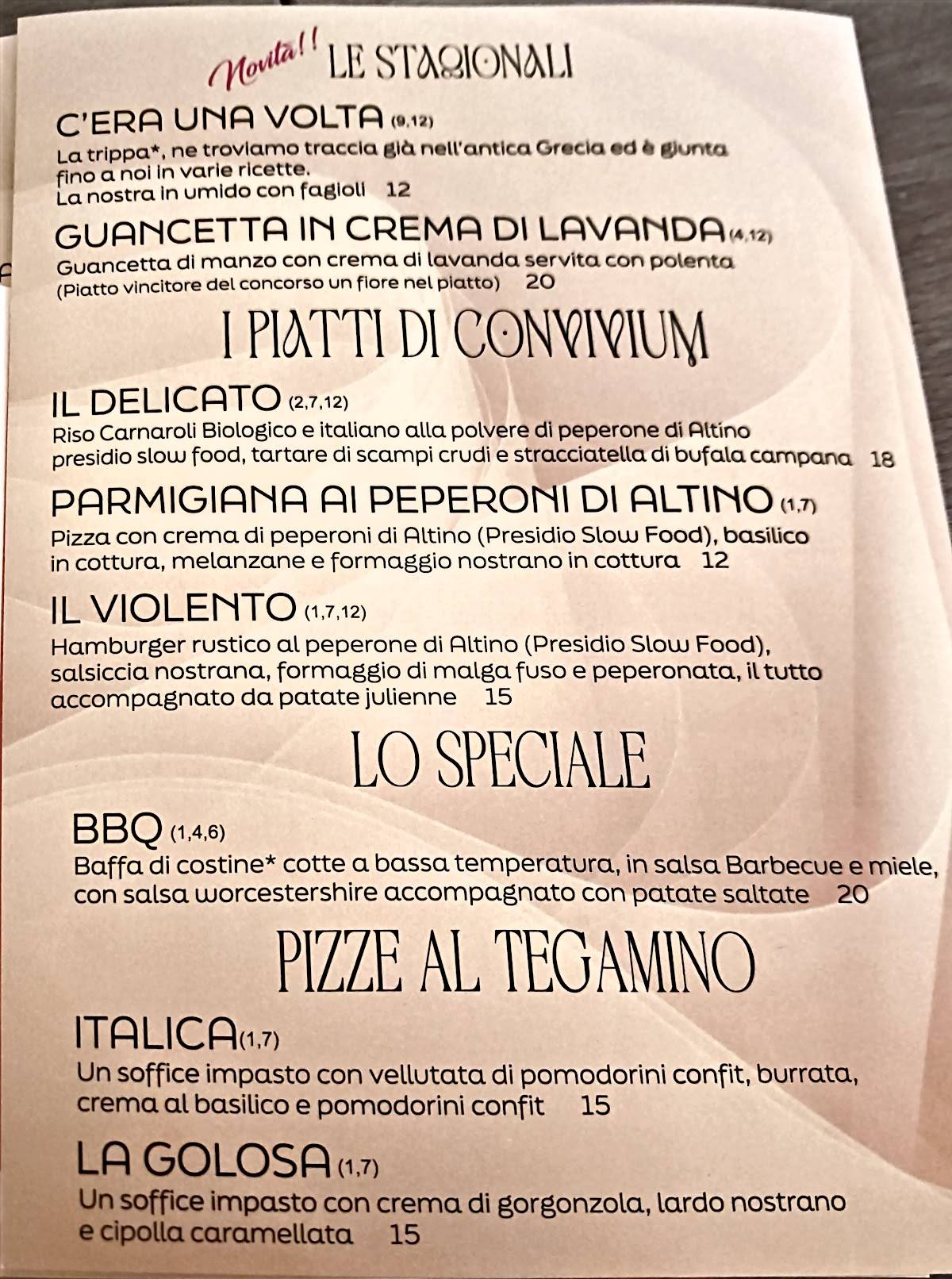 Menu di Rugantino Ristorante Pizzeria Bienno 