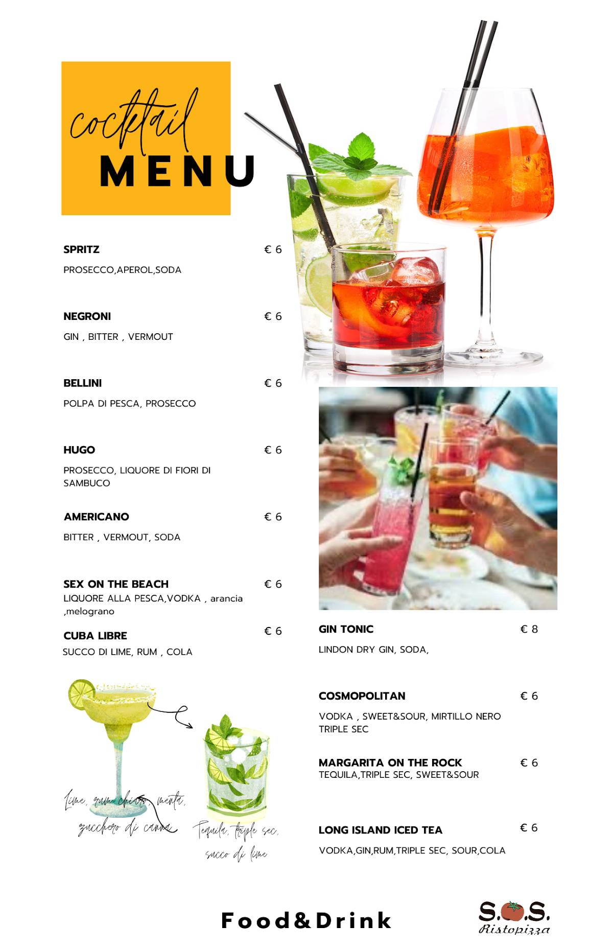 Menu di S.O.S. Risto Pizza 