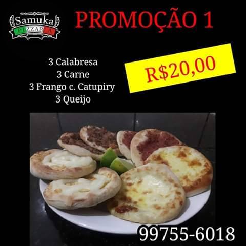 SAMUKA PIZZARIA e ESFIHARIA cardápio