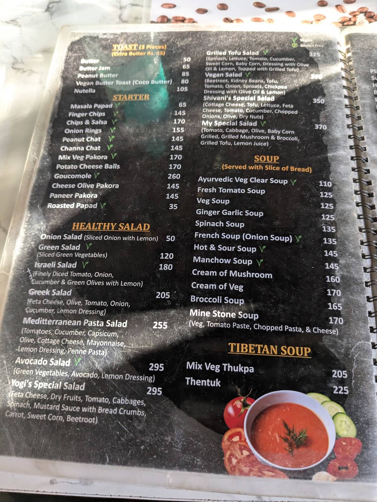 SHIVANI'S Cafe ( Spiritual & healing Cafe) menu