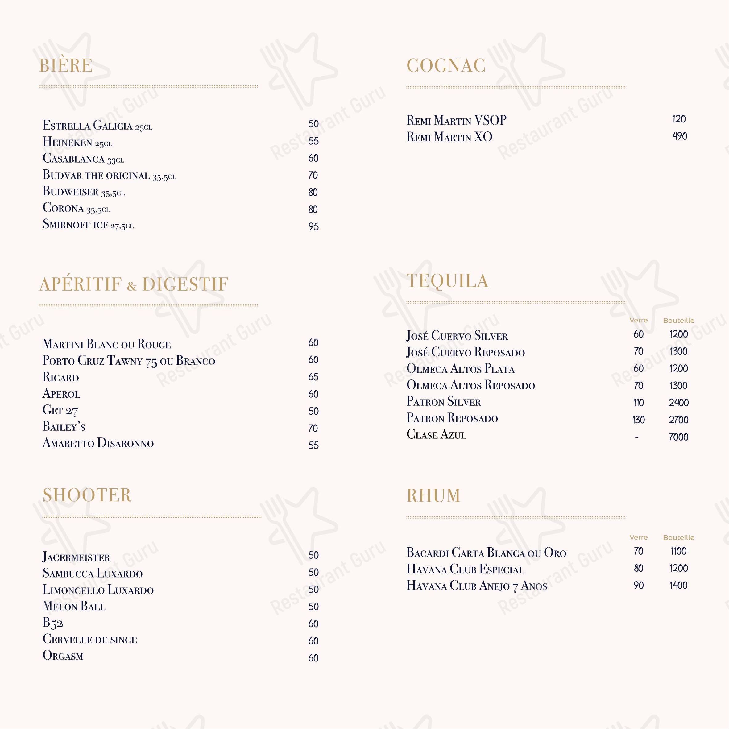 Menu pour Shoko Lounge - Детское