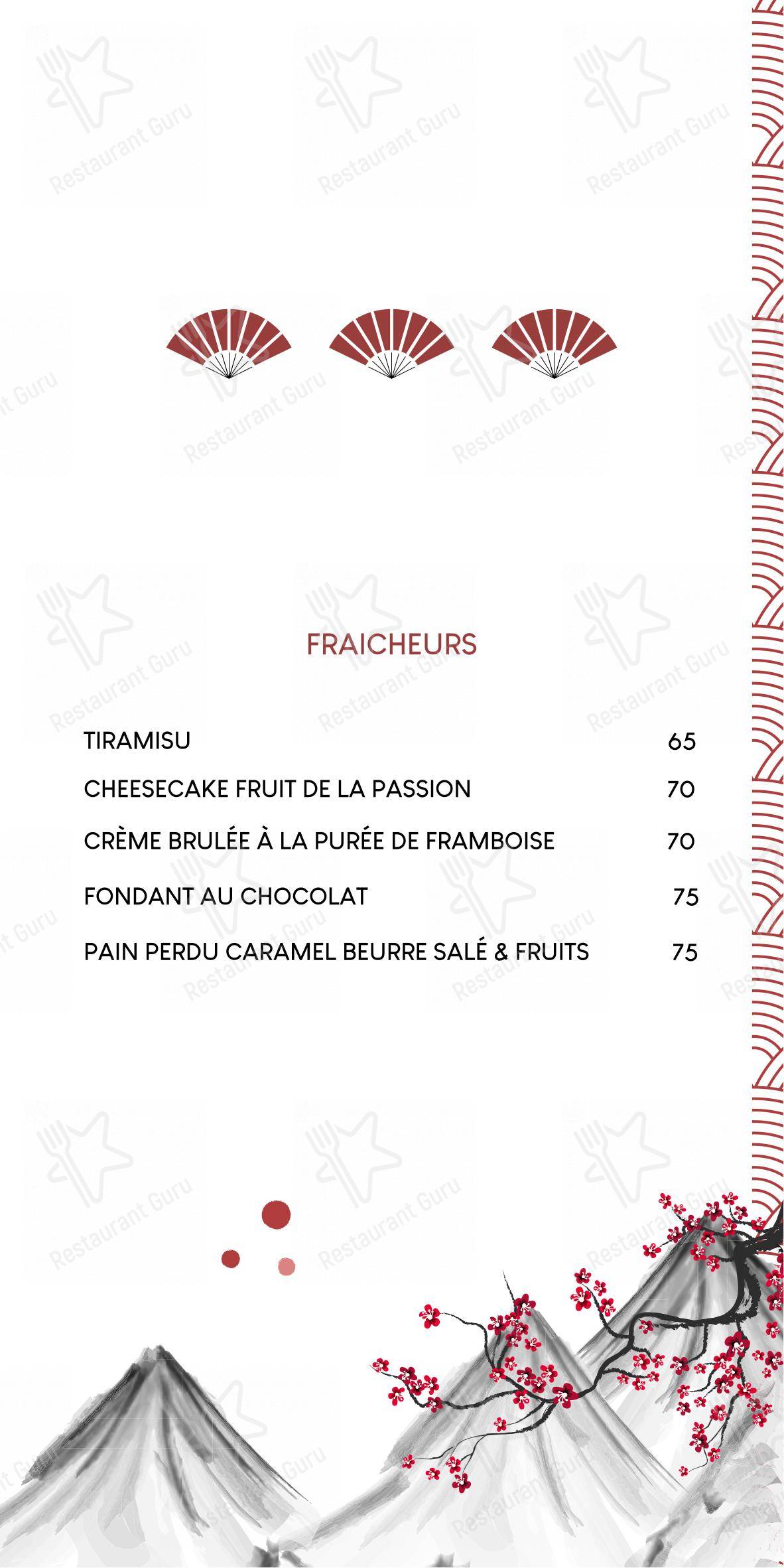 Shoko Lounge dans Rabat - Menu