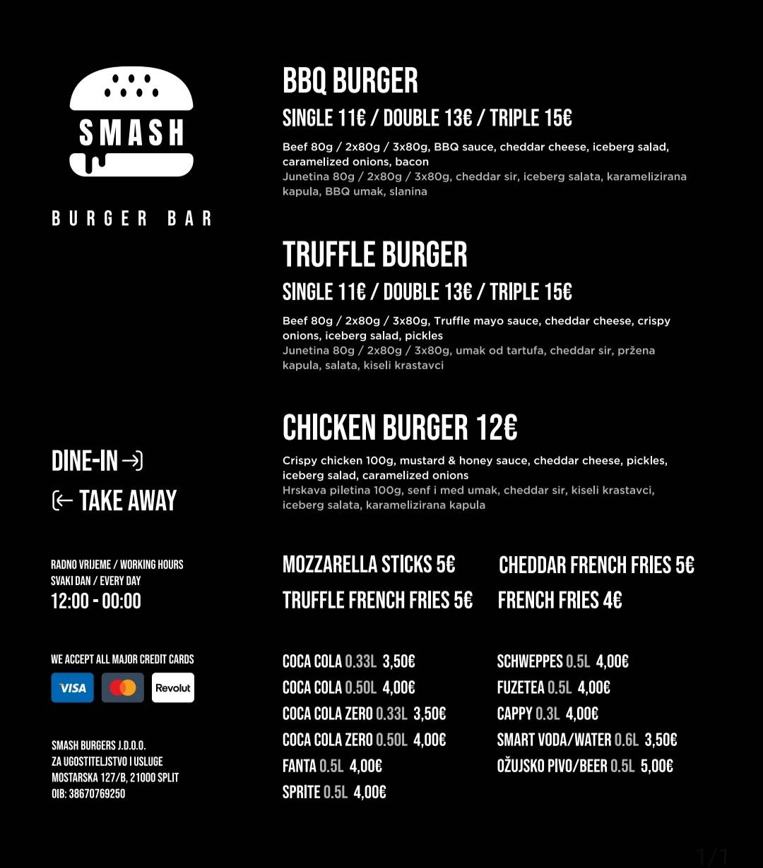 Menu di SMASH BURGER BAR 