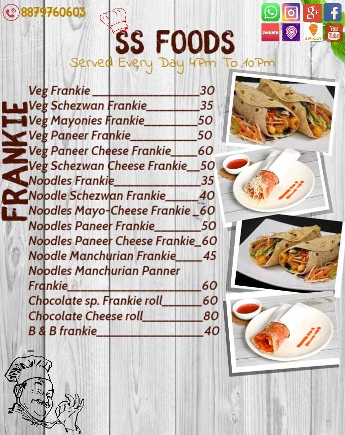 SS Foods menu