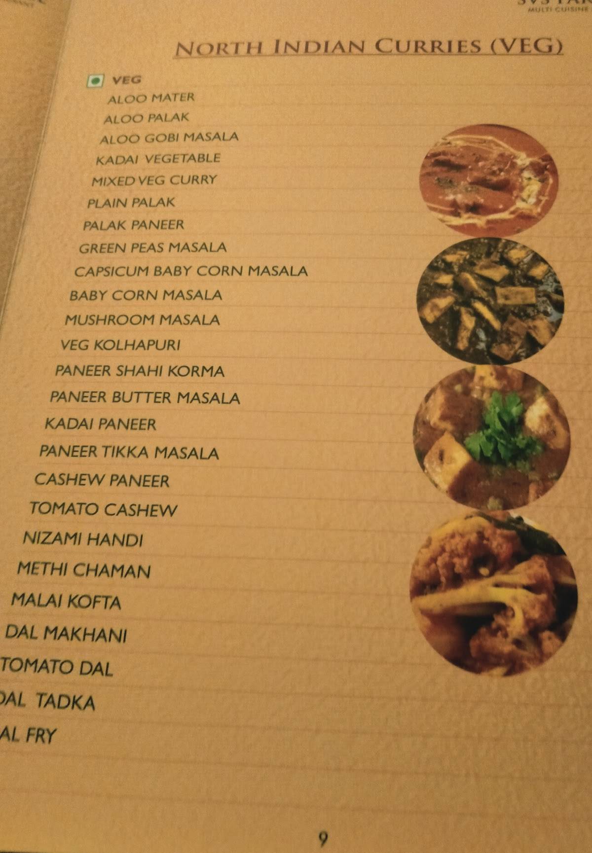 Menu at Ammama Gari illu, Kakinada, near Janmabhoomi Park Road