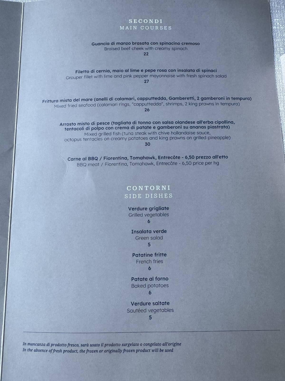 Menu di Sabor 