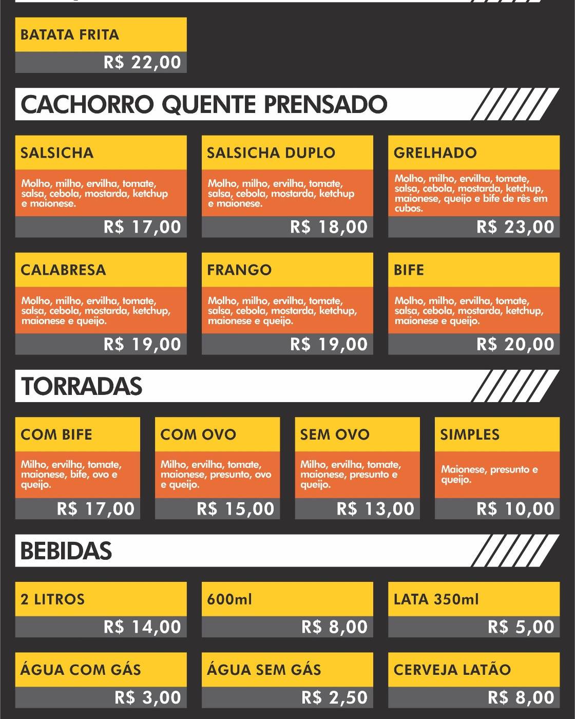 Sabor do Lanche cardápio