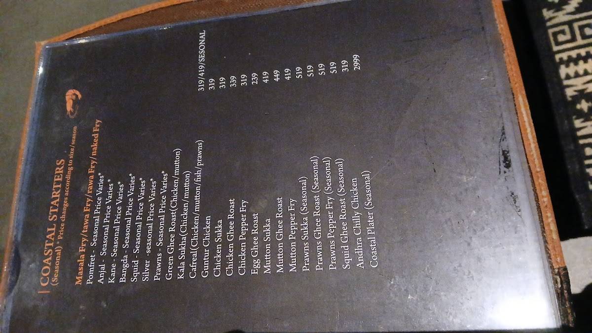 Saffron menu