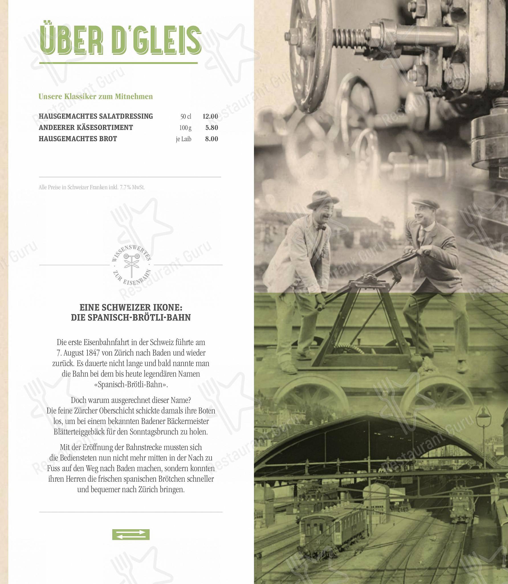 Menu per Brasserie LOK in San Gallo